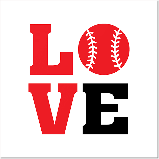 Baseball Love Wall Art by hothippo